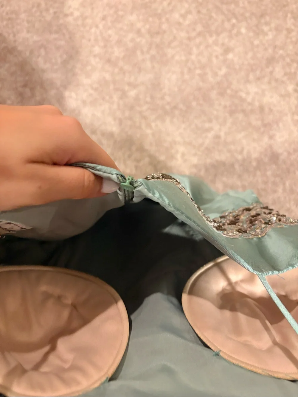 C.W. Designs two piece green set - girls large